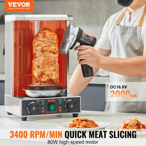 Electric Shawarma Knife 80W Cordless Battery Professional Turkish Knife
