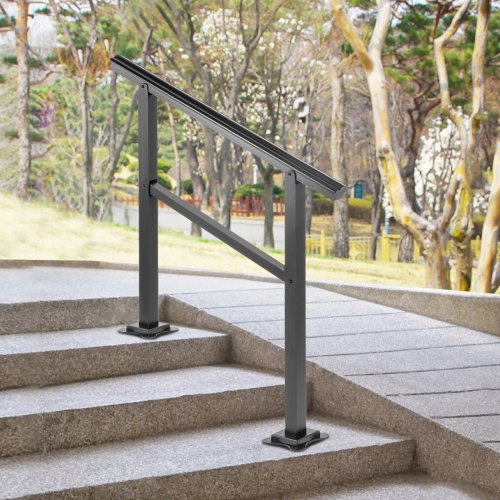 Outdoor Handrail 165LBS Load Handrail Outdoor Stairs Aluminum Stair Handrail