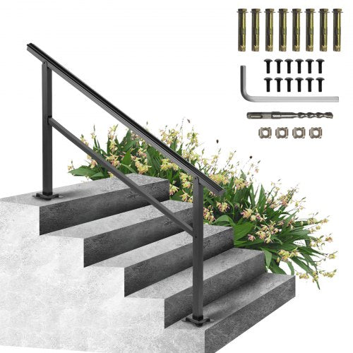 Outdoor Handrail 165LBS Load Handrail Outdoor Stairs Aluminum Stair Handrail