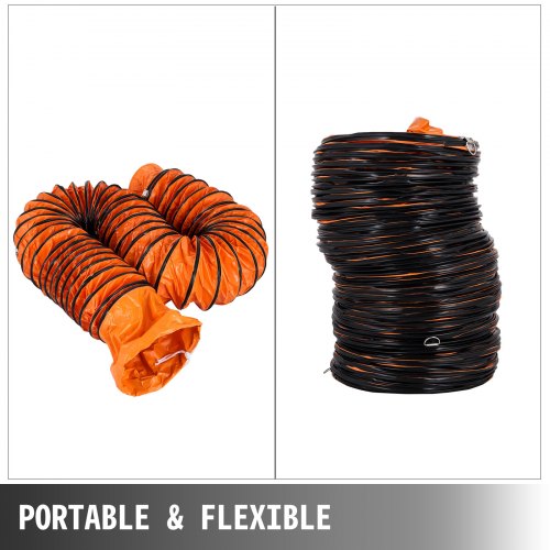 25FT PVC Flexible Duct Hosing for 12 INCH Utility Blower Exhaust Fan 12IN 25FT