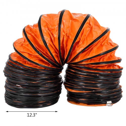 25FT PVC Flexible Duct Hosing for 12 INCH Utility Blower Exhaust Fan 12IN 25FT