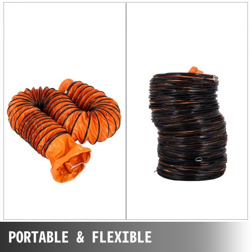 16 FT PVC Flexible Duct Hosing for 12 INCH Exhaust Fan 12IN 16FT