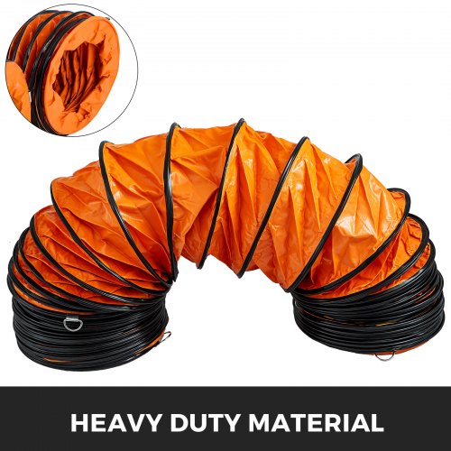 Ducting Hose 25ft PVC Flexible HVAC Duct Hosing for 10 Inch Utility Blower
