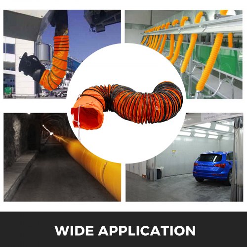 Ducting Hose 25ft PVC Flexible HVAC Duct Hosing for 10 Inch Utility Blower