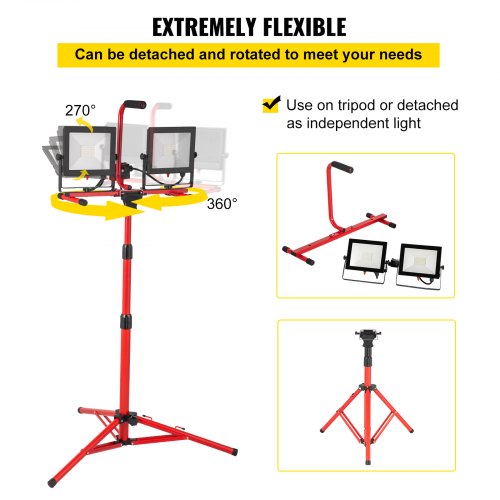 LED Work Light with Stand 20000 Lumen Dualhead LED Work Light with Stand