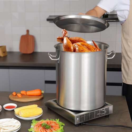 Stainless Steel Stockpot 42 Quart Large Cooking Pots Multipurpose Cookware