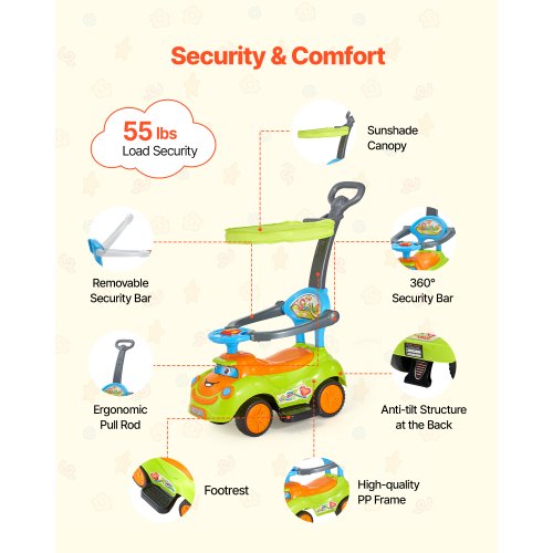 Ride On Push Car Push Car for Toddler 19 to 36 Months Around Buggy