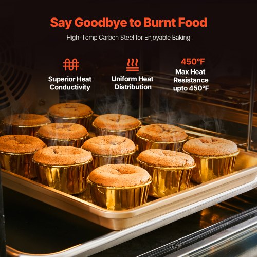 Baking Pans Set 3Piece Nonstick Carbon Steel Cookware Sheets Trays 1