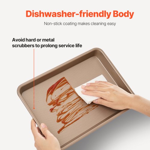 Baking Pans Set 3Piece Nonstick Carbon Steel Cookware Sheets Trays 1
