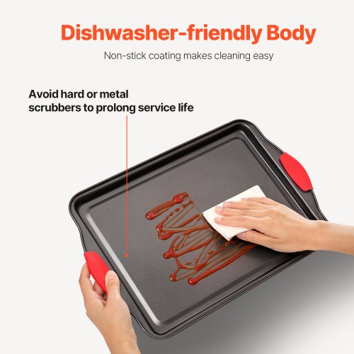 Baking Pans Set 3Piece Nonstick Carbon Steel Cookware Sheets Trays 2