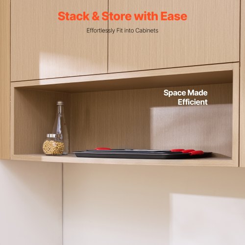 Baking Pans Set 3Piece Nonstick Carbon Steel Cookware Sheets Trays 2