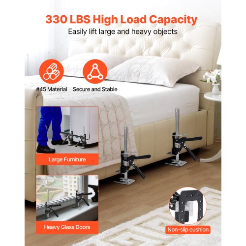 Labor Saving Arm Jack 2 PCS 330 lbs Bearing Capacity Lifting up to 71