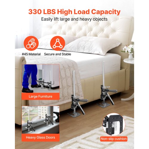 Labor Saving Arm Jack 2 PCS 330 lbs Bearing Capacity Lifting up to 98