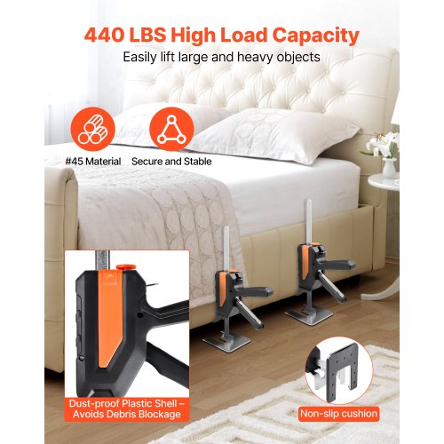 Labor Saving Arm Jack 2 PCS 440 lbs Bearing Capacity Lifting up to 77