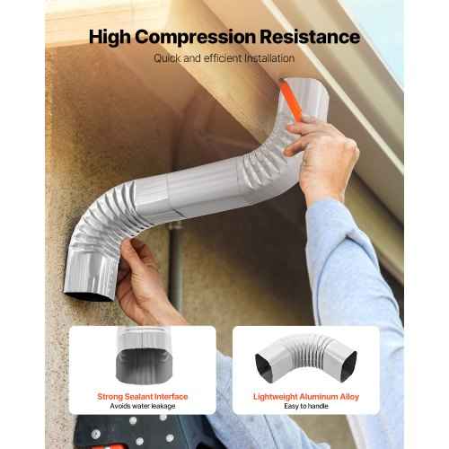 Downspout Gutter Elbow fits 3x4 Inch Style A LShaped Interface Size