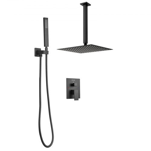 Shower Faucet Set Rainfall Bathroom Shower System with 10Inch Square Rain