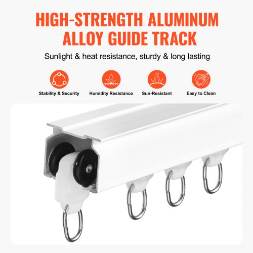 Ceiling Curtain Track Set 177 FT5.4 Meter Sliding Ceiling Track System