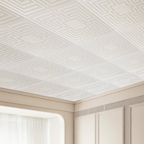 Ceiling Tiles 12Pack 24 x 24 in Drop Ceiling Tiles Premium PVC Sheet