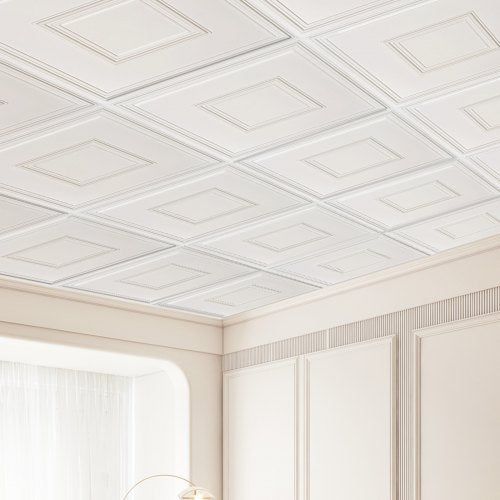 Ceiling Tiles 12Pack 24 x 24 in Drop Ceiling Tiles Premium PVC Sheet 1