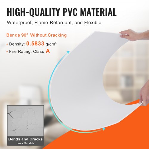 Ceiling Tiles 10Pack 24 x 48 in Drop Ceiling Tiles Premium PVC Foam