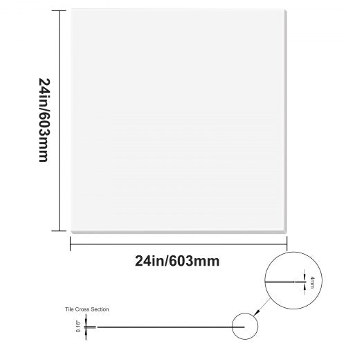 Ceiling Tiles 12Pack 24 x 24 in Drop Ceiling Tiles Premium PVC Foam