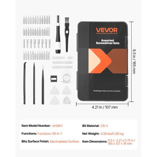 Screwdriver Set 59Piece Small Precision Screwdriver Set with Phillips