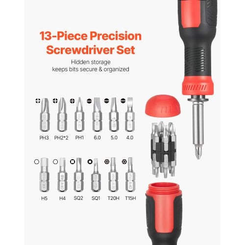 Screwdriver Set 13 in 1 Magnetic Multi Bit Mini Nut Driver Set Phillips