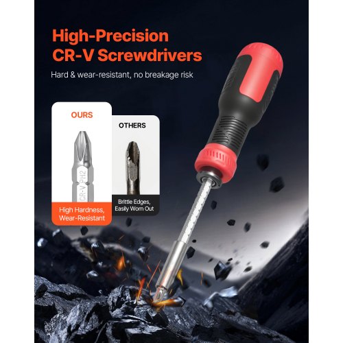 Screwdriver Set 13 in 1 Magnetic Multi Bit Mini Nut Driver Set Phillips