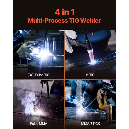 TIG Welder 140A 4In1 Welding Machine Large LED Display – DC Pulse