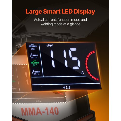 TIG Welder 140A 4In1 Welding Machine Large LED Display – DC Pulse