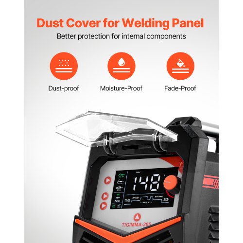 TIG Welder 205A 3In1 Welding Machine Large LED Display DC TIGDC Pulse