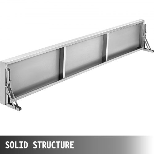 Concession Shelf 708L x 114W Inch with Stainless Steel Frame and Surface