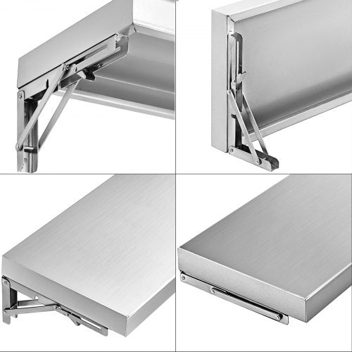 Concession Shelf 708L x 114W Inch with Stainless Steel Frame and Surface