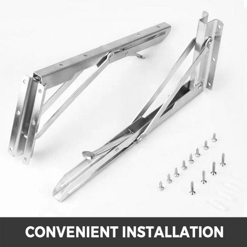 Concession Shelf 48L x 12W Inch Stainless Steel Drop Down Folding Serving