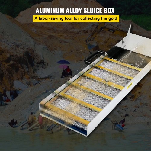 Aluminum Alloy Sluice Box Compact 36 Mini Sluice Boxes for Gold