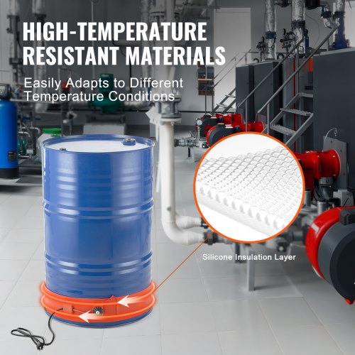 Metal Drum Heater 1200 Watt 5 inch Width Pail Heating Band for 55 Gallon