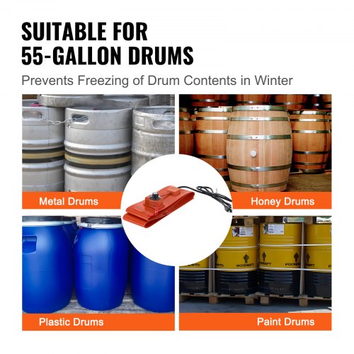 Metal Drum Heater 1200 Watt 5 inch Width Pail Heating Band for 55 Gallon