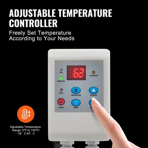5 Gal Metal Drum Heater 250W145 Adjustable w Independent Thermostat