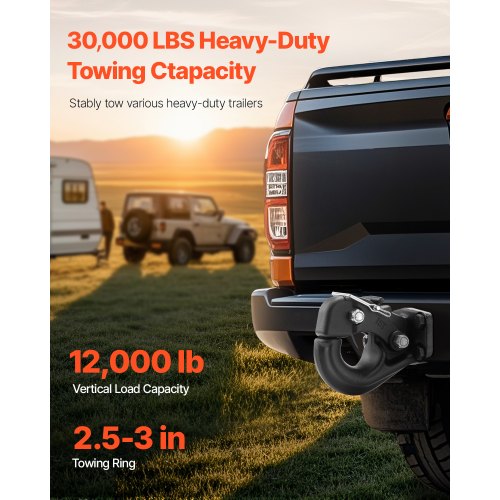 Pintle Hook 30000 lbs Towing Capacity Trailer Hitches Receiver Hook Fits