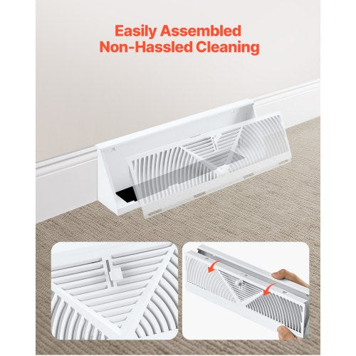 15Inch Floor Registers 10Pack Baseboard Registers HVAC HeavyDuty