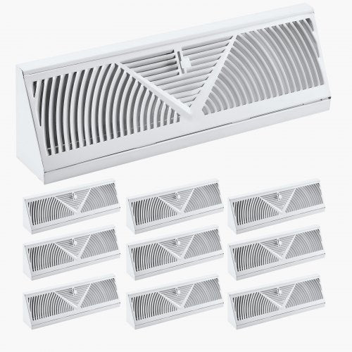 15Inch Floor Registers 10Pack Baseboard Registers HVAC HeavyDuty
