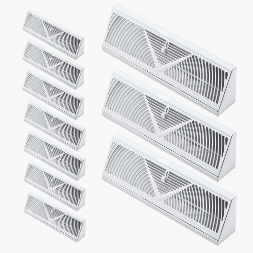 15Inch Floor Registers 10Pack Baseboard Registers HVAC HeavyDuty