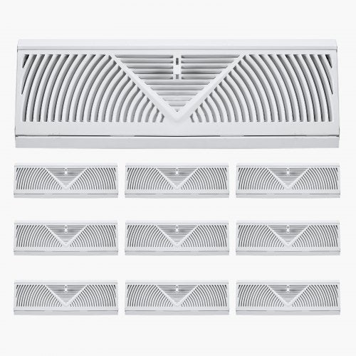15Inch Floor Registers 10Pack Baseboard Registers HVAC HeavyDuty
