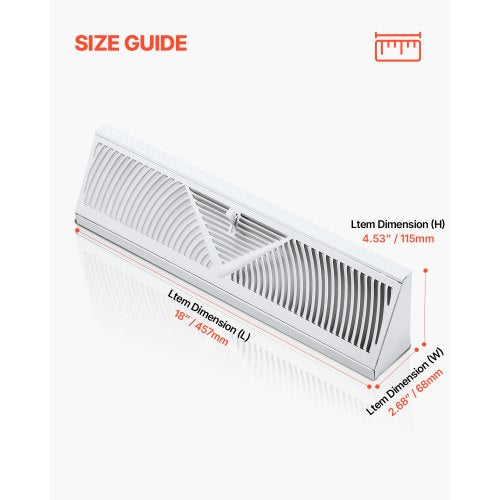 18Inch Floor Registers 10Pack Baseboard Registers HVAC HeavyDuty