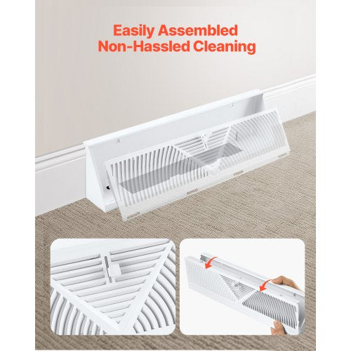 18Inch Floor Registers 10Pack Baseboard Registers HVAC HeavyDuty