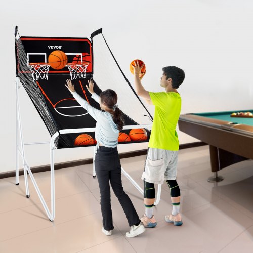Foldable Basketball Arcade Game 2 Player Indoor Basketball Game Home Dual