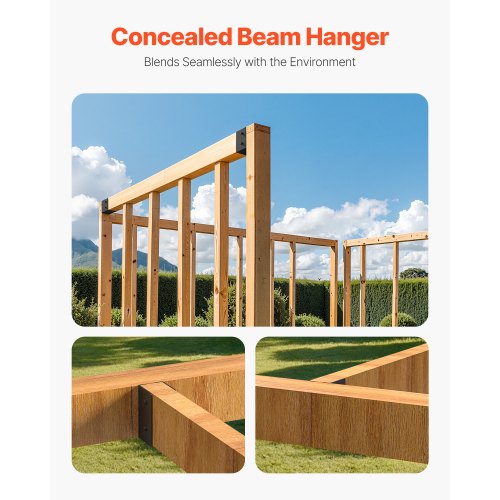 Concealed Joist Hanger 2x4 Inch Outdoor ConcealedFlange Joist Bracket
