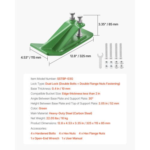 Tractor Bucket Protector 2PCS Heavy Duty Steel Bucket Edge Protectors Edge 1