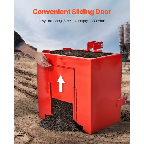 Ballast Box CorrosionProof 3Point Category 1 Tractor Ballast of 800lbs