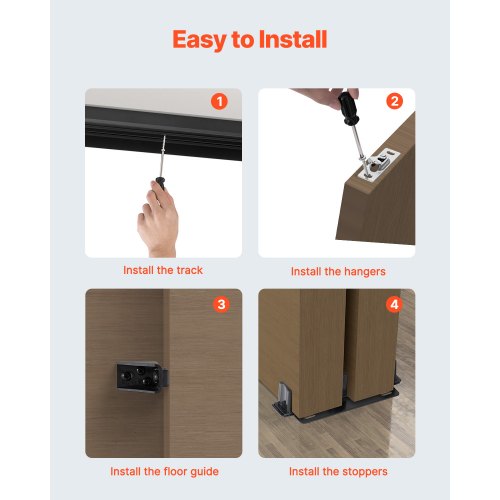 Bypass Door Hardware 4ft Heavy Duty Bypass Sliding Door Hardware Kit